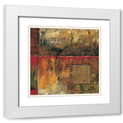 Motion II White Modern Wood Framed Art Print with Double Matting by Klung, Mike