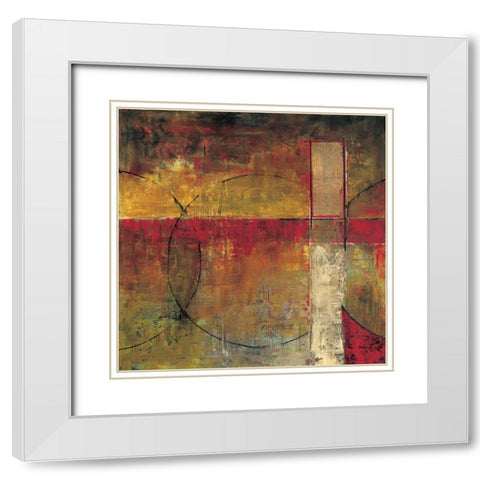 Motion I White Modern Wood Framed Art Print with Double Matting by Klung, Mike