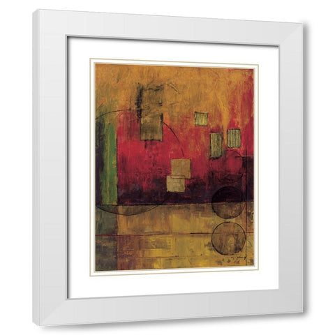 Journey II White Modern Wood Framed Art Print with Double Matting by Klung, Mike
