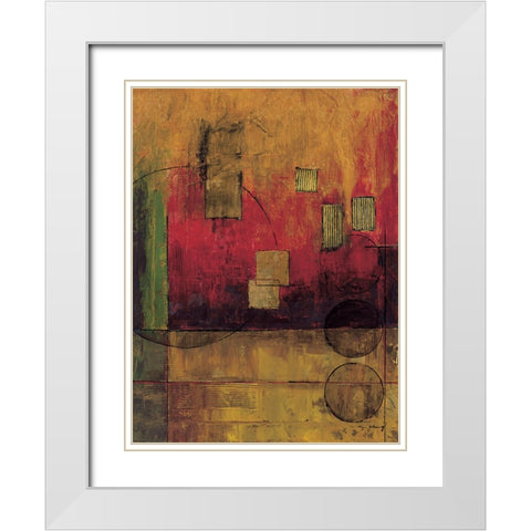 Journey II White Modern Wood Framed Art Print with Double Matting by Klung, Mike