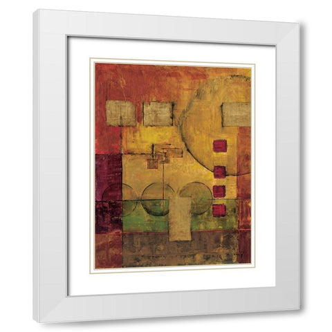 Journey I White Modern Wood Framed Art Print with Double Matting by Klung, Mike