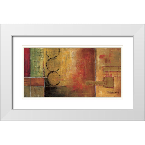 Harmony II White Modern Wood Framed Art Print with Double Matting by Klung, Mike