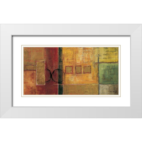 Harmony I White Modern Wood Framed Art Print with Double Matting by Klung, Mike