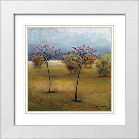 Observation II White Modern Wood Framed Art Print with Double Matting by Klung, Mike