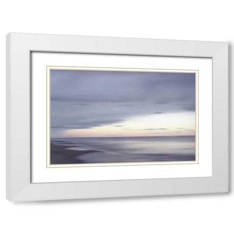 Calm on the Water White Modern Wood Framed Art Print with Double Matting by Olsen, Maggie