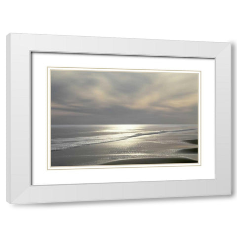 Silver Light White Modern Wood Framed Art Print with Double Matting by Olsen, Maggie
