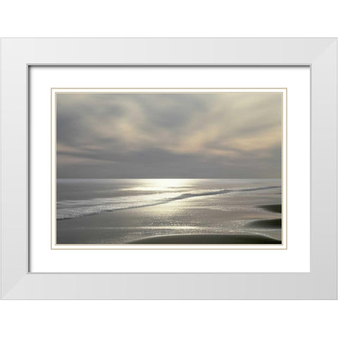 Silver Light White Modern Wood Framed Art Print with Double Matting by Olsen, Maggie