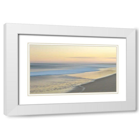 Pastel Horizon White Modern Wood Framed Art Print with Double Matting by Olsen, Maggie