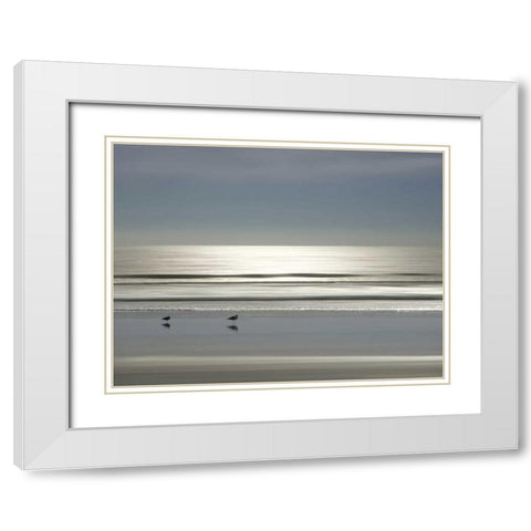 Partners White Modern Wood Framed Art Print with Double Matting by Olsen, Maggie