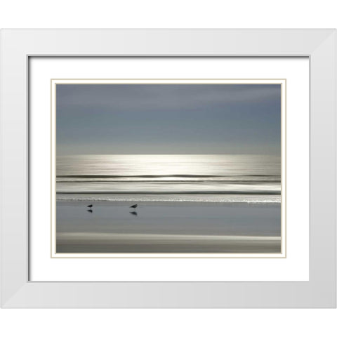 Partners White Modern Wood Framed Art Print with Double Matting by Olsen, Maggie