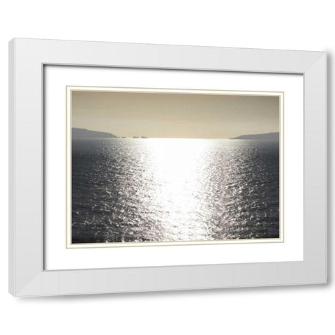 Sunlight Reflection White Modern Wood Framed Art Print with Double Matting by Olsen, Maggie