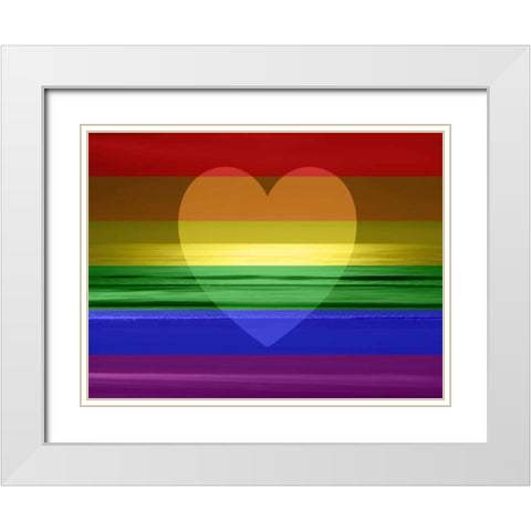 Heartfelt Sunset White Modern Wood Framed Art Print with Double Matting by Olsen, Maggie