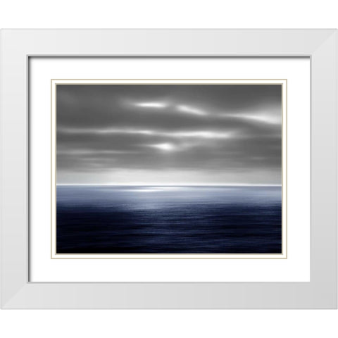 On the Sea II White Modern Wood Framed Art Print with Double Matting by Olsen, Maggie