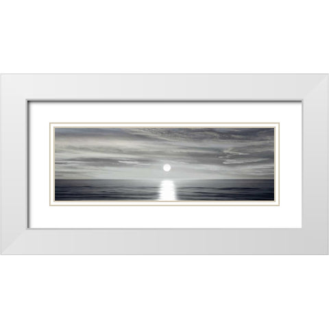 Sunlit Horizon I White Modern Wood Framed Art Print with Double Matting by Olsen, Maggie