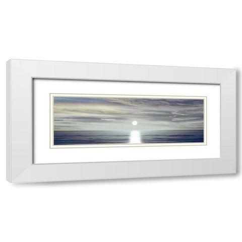 Sunlit Horizon II White Modern Wood Framed Art Print with Double Matting by Olsen, Maggie
