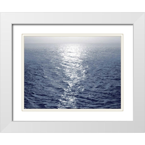 Open Sea I White Modern Wood Framed Art Print with Double Matting by Olsen, Maggie