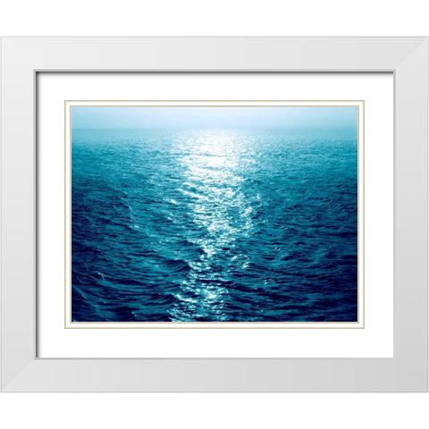 Open Sea IV White Modern Wood Framed Art Print with Double Matting by Olsen, Maggie