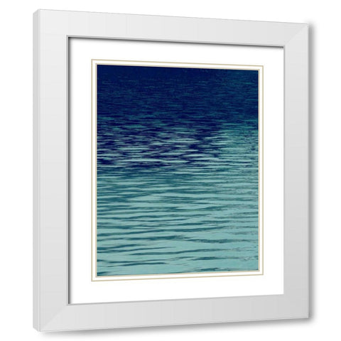 Ocean Current Blue I White Modern Wood Framed Art Print with Double Matting by Olsen, Maggie