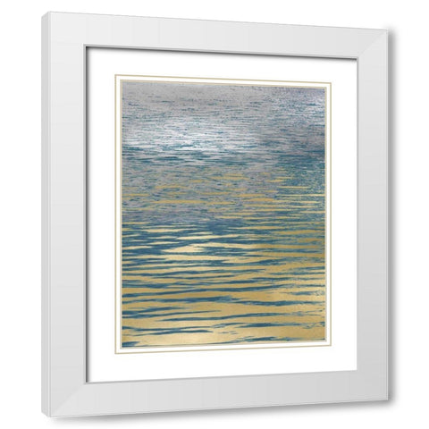 Ocean Current Reflection I White Modern Wood Framed Art Print with Double Matting by Olsen, Maggie