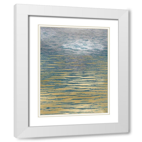 Ocean Current Reflection II White Modern Wood Framed Art Print with Double Matting by Olsen, Maggie