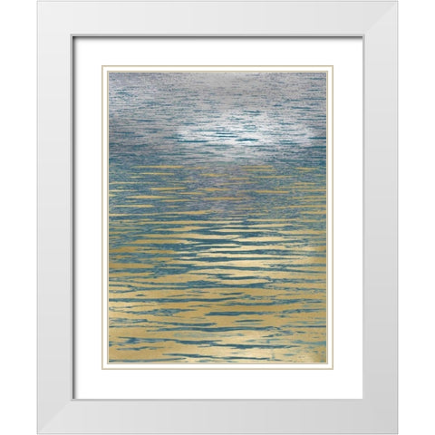 Ocean Current Reflection II White Modern Wood Framed Art Print with Double Matting by Olsen, Maggie