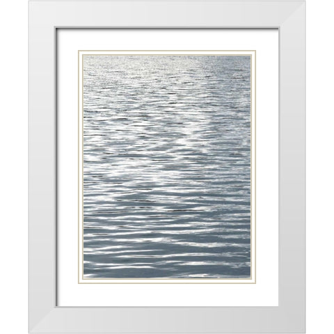 Ocean Current I White Modern Wood Framed Art Print with Double Matting by Olsen, Maggie