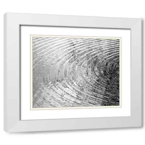 Ripples I White Modern Wood Framed Art Print with Double Matting by Olsen, Maggie
