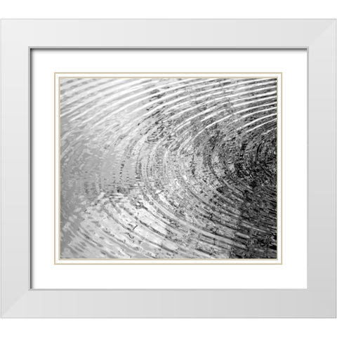 Ripples I White Modern Wood Framed Art Print with Double Matting by Olsen, Maggie
