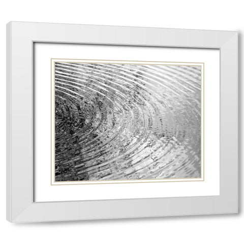 Ripplies II White Modern Wood Framed Art Print with Double Matting by Olsen, Maggie