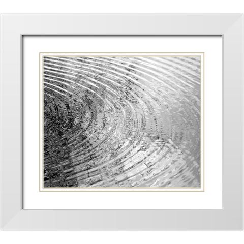 Ripplies II White Modern Wood Framed Art Print with Double Matting by Olsen, Maggie