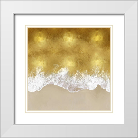 Gold Coast II White Modern Wood Framed Art Print with Double Matting by Olsen, Maggie