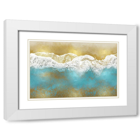 Gold Coast III White Modern Wood Framed Art Print with Double Matting by Olsen, Maggie