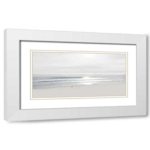 Beach Walk II White Modern Wood Framed Art Print with Double Matting by Olsen, Maggie