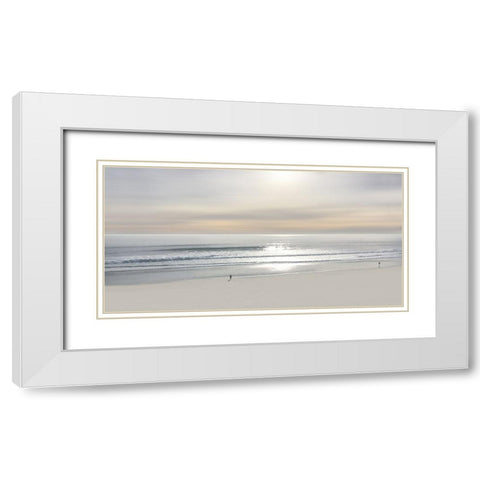 Beach Walk III White Modern Wood Framed Art Print with Double Matting by Olsen, Maggie