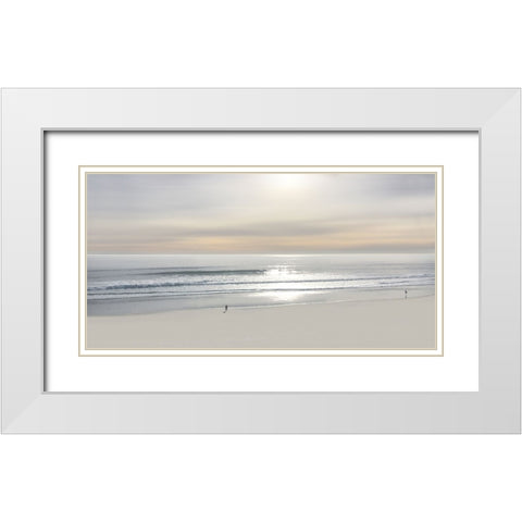 Beach Walk III White Modern Wood Framed Art Print with Double Matting by Olsen, Maggie