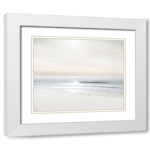 Beach Walk V White Modern Wood Framed Art Print with Double Matting by Olsen, Maggie