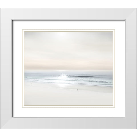 Beach Walk V White Modern Wood Framed Art Print with Double Matting by Olsen, Maggie