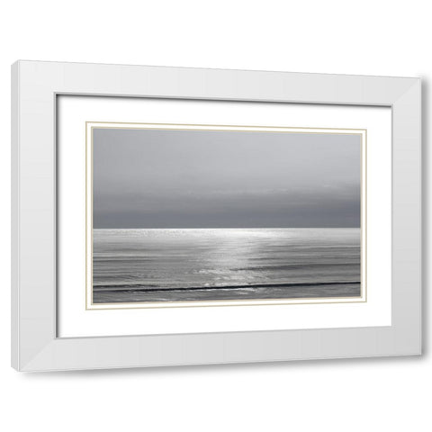 Moonlit Ocean Gray I White Modern Wood Framed Art Print with Double Matting by Olsen, Maggie