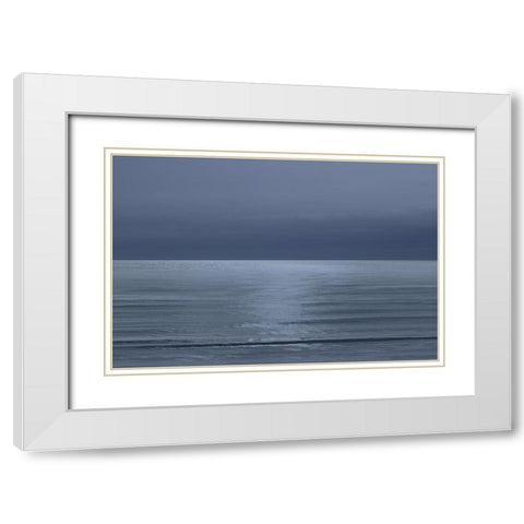Moonlit Ocean I White Modern Wood Framed Art Print with Double Matting by Olsen, Maggie