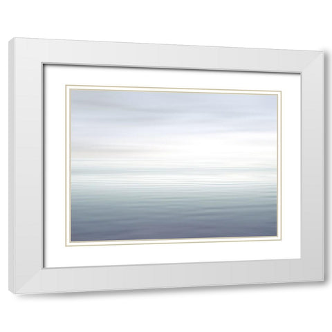 Ocean Ripples I White Modern Wood Framed Art Print with Double Matting by Olsen, Maggie