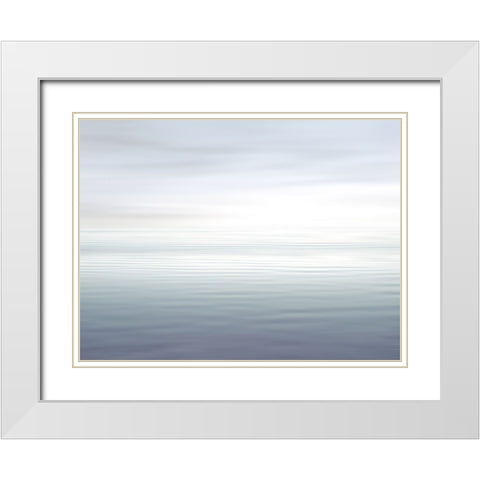 Ocean Ripples I White Modern Wood Framed Art Print with Double Matting by Olsen, Maggie