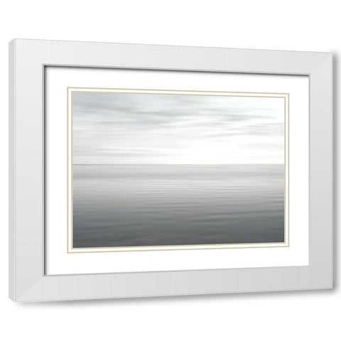 Ocean Ripples II White Modern Wood Framed Art Print with Double Matting by Olsen, Maggie