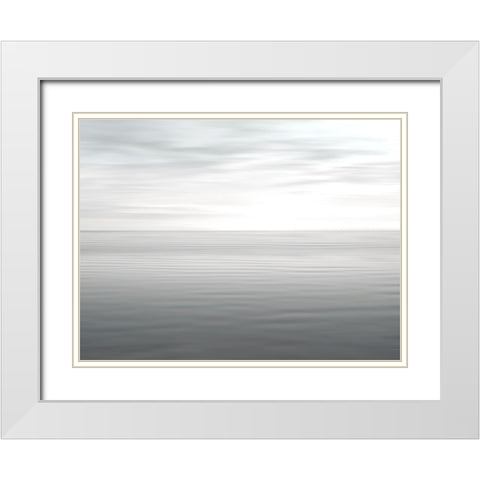 Ocean Ripples II White Modern Wood Framed Art Print with Double Matting by Olsen, Maggie