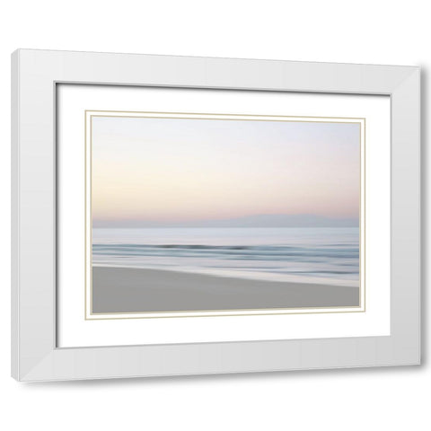 Quiet Beach I White Modern Wood Framed Art Print with Double Matting by Olsen, Maggie