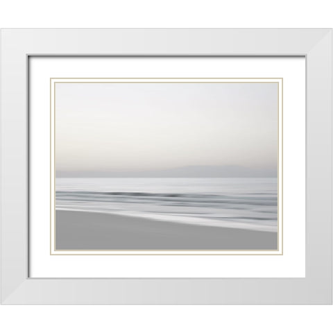 Quiet Beach II White Modern Wood Framed Art Print with Double Matting by Olsen, Maggie