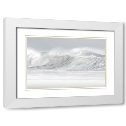 Surf Break White Modern Wood Framed Art Print with Double Matting by Olsen, Maggie