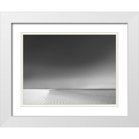 Waters Edge II White Modern Wood Framed Art Print with Double Matting by Olsen, Maggie