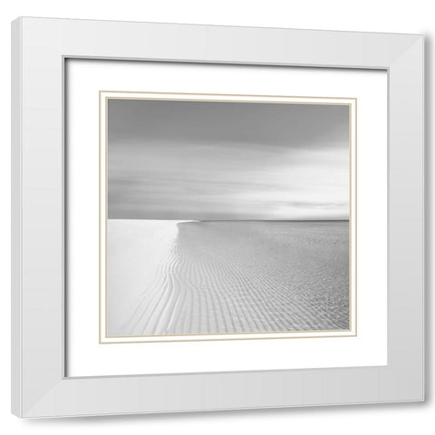 Waters Edge III White Modern Wood Framed Art Print with Double Matting by Olsen, Maggie