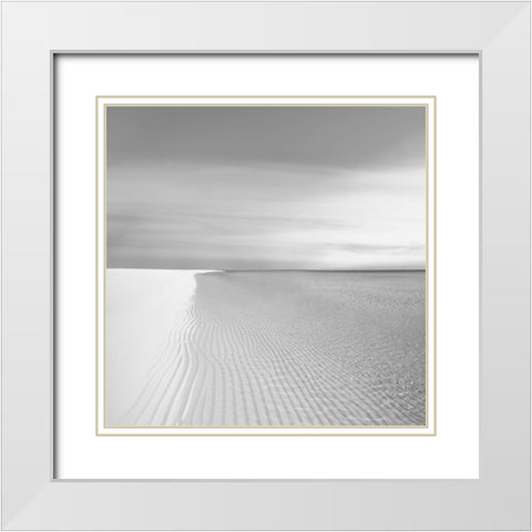 Waters Edge III White Modern Wood Framed Art Print with Double Matting by Olsen, Maggie