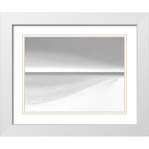 Waters Edge IV White Modern Wood Framed Art Print with Double Matting by Olsen, Maggie